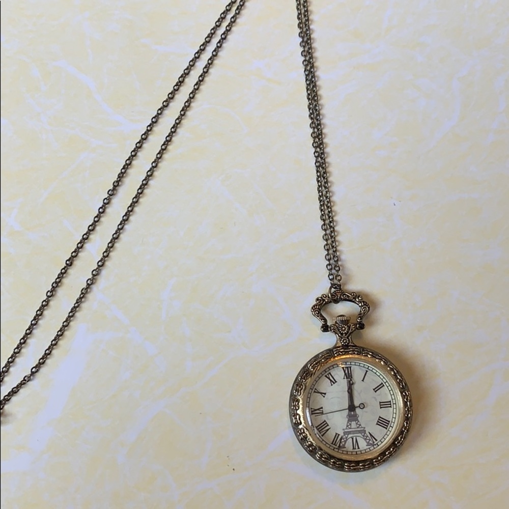 clock necklace